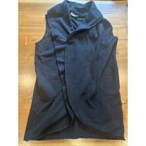 Bryn Walker Black Vest Organic Cotton Bamboo Ultra Soft lagenlook oversized med